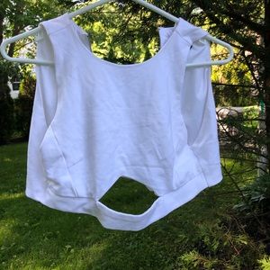 White tank crop top